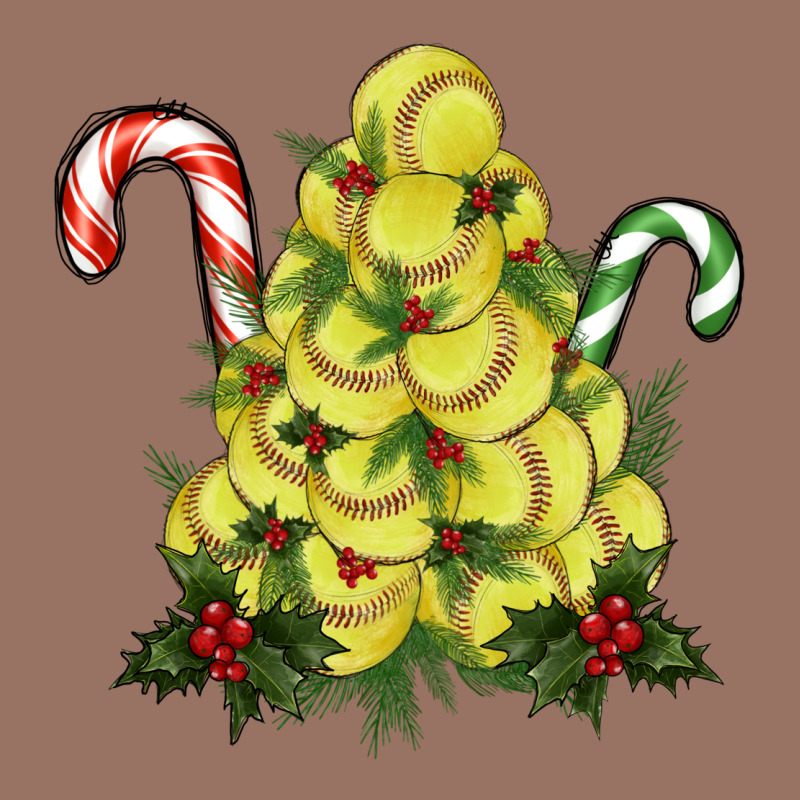 Softball Christmas Tree Premium Hoodie by RanaPortraitStore | Teevron