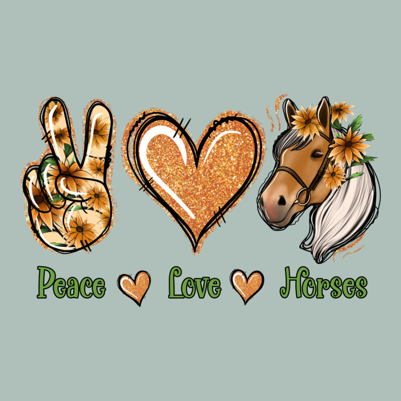 Peace Love Horses Heavyweight Hoodie by Jasminsmagicworld | Teevron