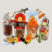 Firefighter Coffee Cups Heavy Core Tee | Teevron