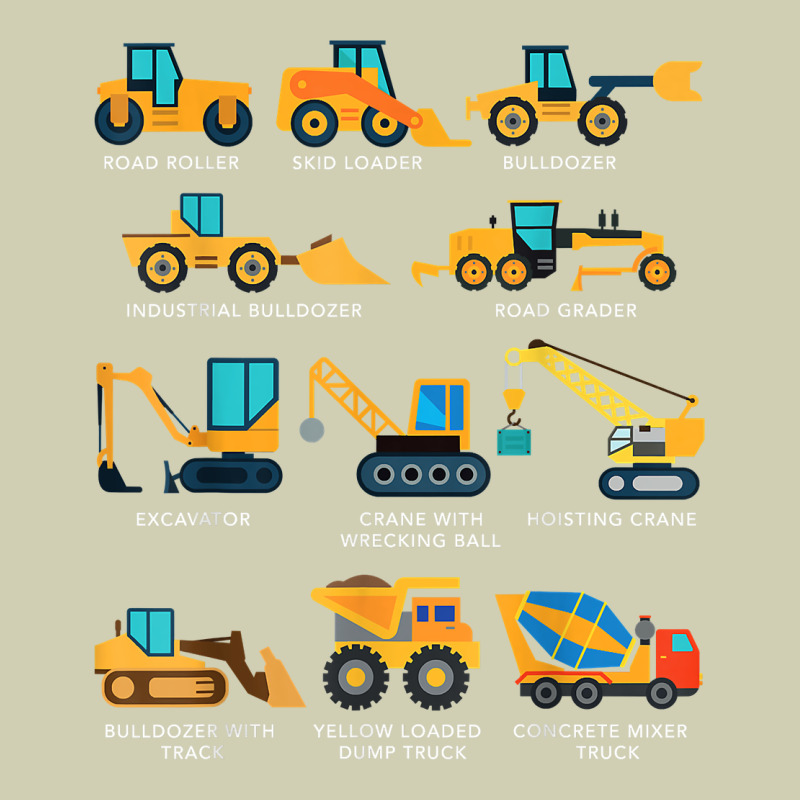 Construction Excavator Vehicle Boys Builder Heavy Equipment T Shirt Heavy Core Tee by linhVisuals | Teevron