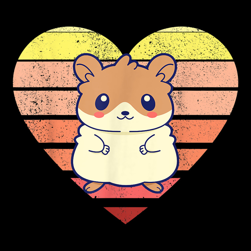 Cute Hamster Design Retro Heart Shape Vintage T Shirt Heavy Core Tee by linhVisuals | Teevron