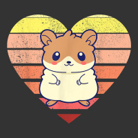 cute hamster design retro heart shape vintage t shirt | Teevron