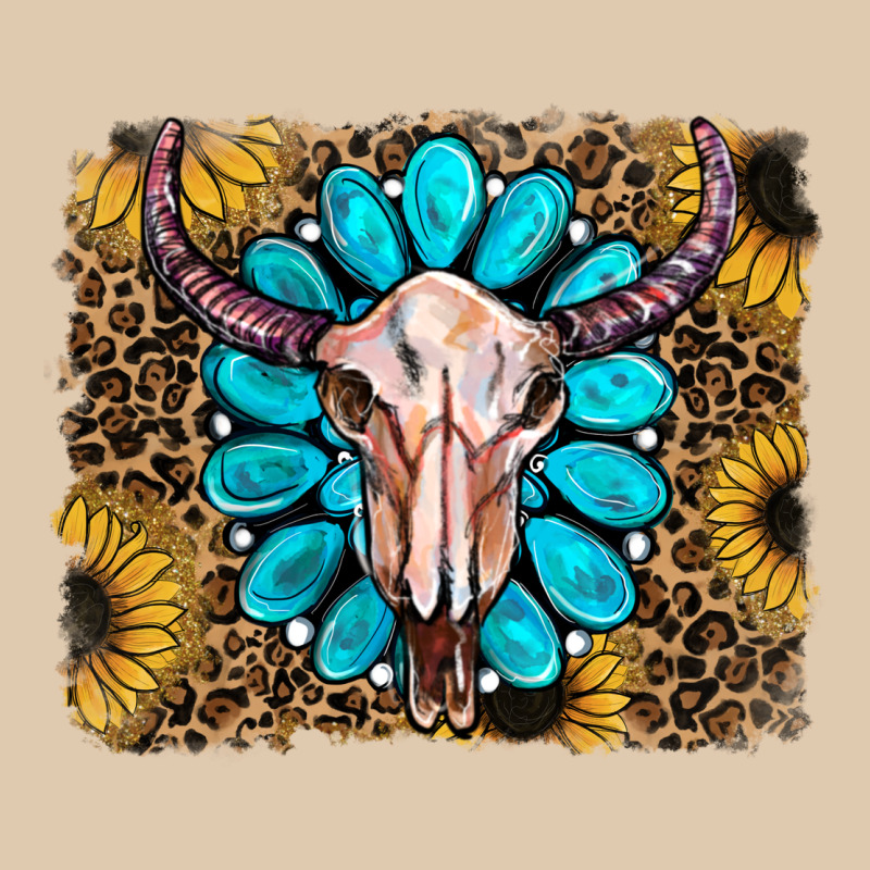 Leopard Sunflowers And Gemstone Skull Heavyweight Sweatshirt by RanaPortraitStore | Teevron