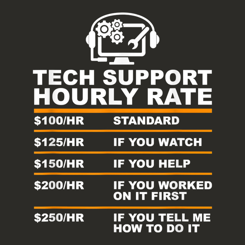 Tech Support Hourly Rate T Shirt Heavy Core Tee by linhVisuals | Teevron