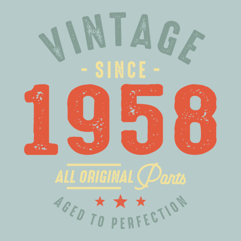 Vintage Since 1958 - 64th Birthday Retro Classic Heavy Core Tee by linhVisuals | Teevron