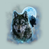 T Shirt, Grey Wolf Hunting Ground, Icy Moon, Forest, Galaxy Heavy Core Tee | Teevron