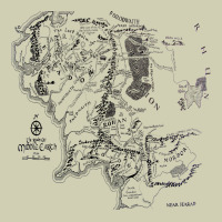 Middle Earth Map [tw] Heavy Core Tee | Teevron