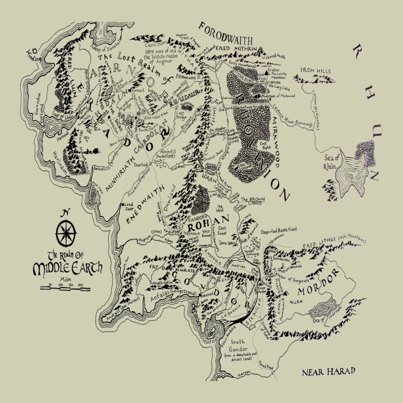 Middle Earth Map [tw] Heavy Core Tee by linhVisuals | Teevron