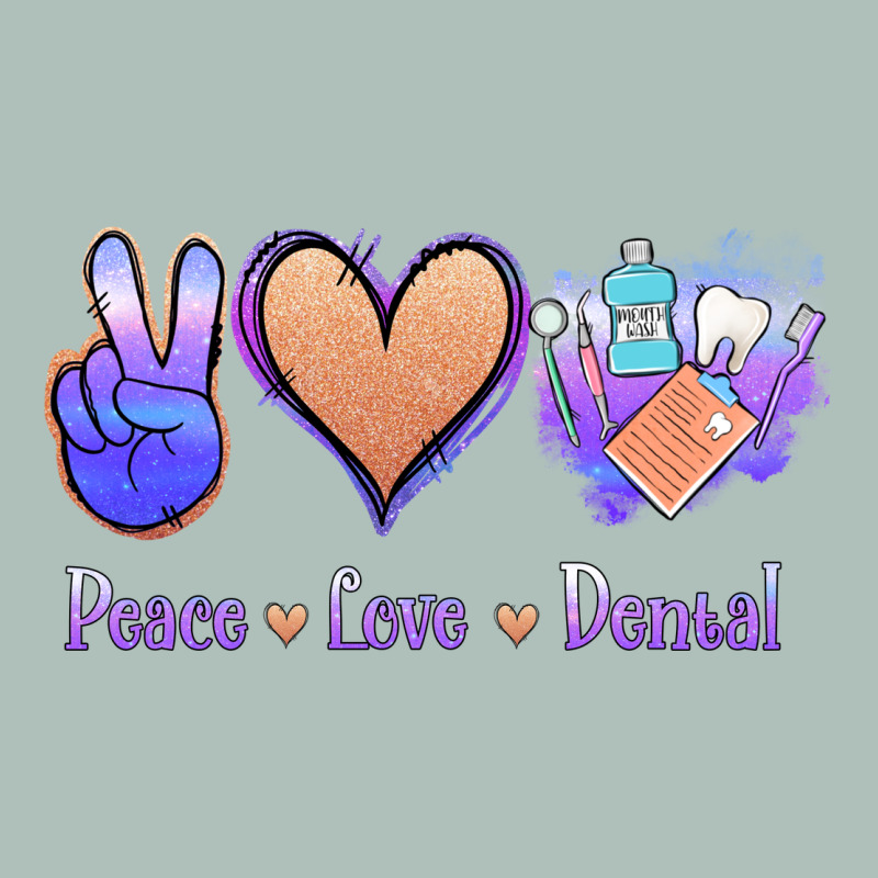 Peace Love Dental Heavyweight Hoodie by Jasminsmagicworld | Teevron
