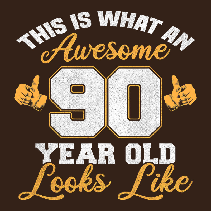 90th Birthday Novelty Gift Awesome 90 Year Old T Shirt Heavy Core Tee by linhVisuals | Teevron