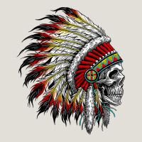 Native American Indian Chief Skull Motorcycle Headdress  T Shirt Heavy Core Tee | Teevron