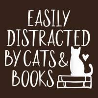 Easily Distracted By Cats And Books   Cute Book Lover T Shirt Heavy Core Tee | Teevron