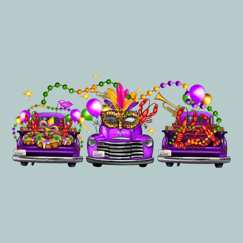 Mardi Gras Farm Trucks Heavy Core Tee by FaDigitalArtStudio | Teevron