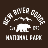 Womens New River Gorge National Park Bear West Virginia Nature V Neck Heavy Core Tee | Teevron