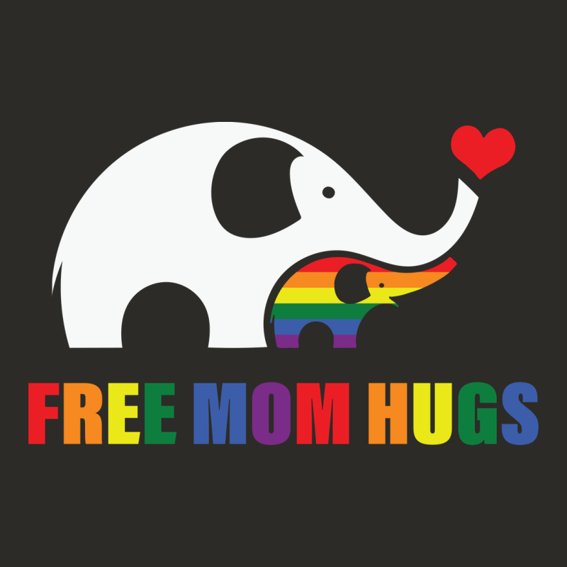 Free Mom Hugs Pride Elephant Rainbow Heavy Core Tee by linhVisuals | Teevron