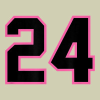 Number 24 Sports Jersey Athlete Fan Pink Black Lucky Number T Shirt Heavy Core Tee | Teevron