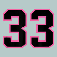Number 33 Sports Jersey Athlete Fan Pink Black Lucky Number T Shirt Heavy Core Tee | Teevron