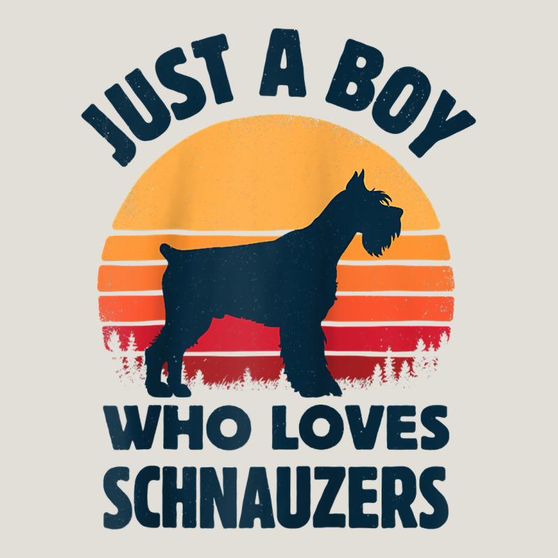 Schnauzer Just A Boy Who Loves Dogs Men Retro Vintage Sunset Raglan Ba Heavy Core Tee by linhVisuals | Teevron