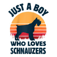 schnauzer just a boy who loves dogs men retro vintage sunset raglan ba | Teevron