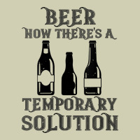 Womens Funny Beer Now There's A Temporary Solution Drinking Design V N Heavy Core Tee | Teevron