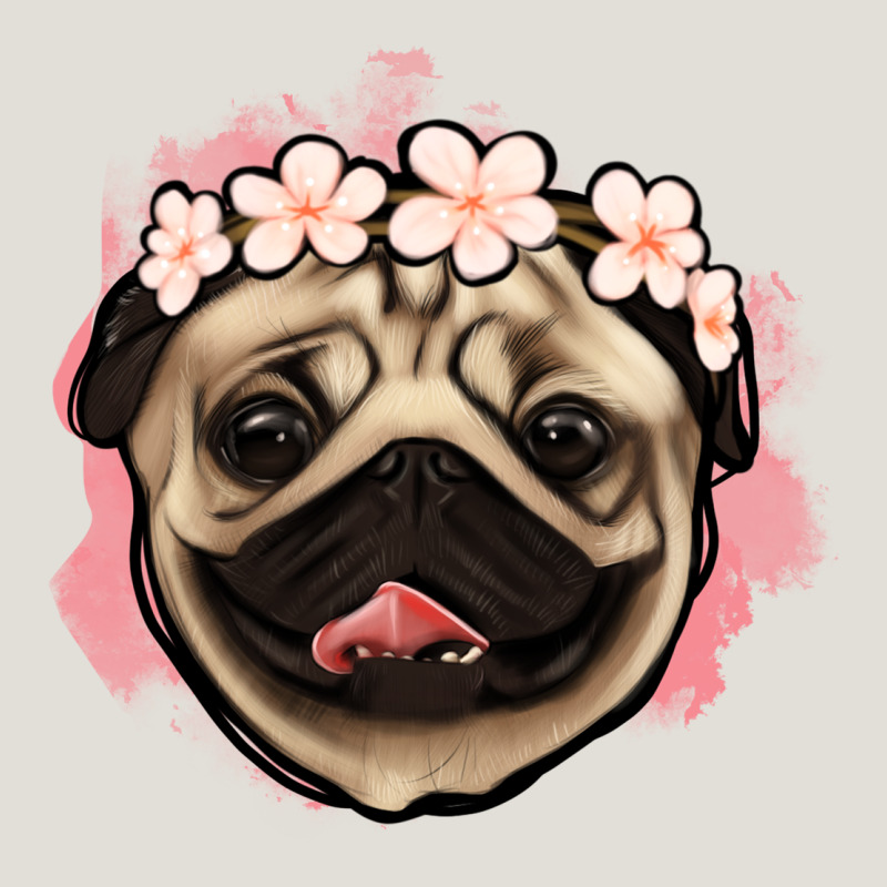 Pug Floral Heavy Core Tee by Jasminsmagicworld | Teevron