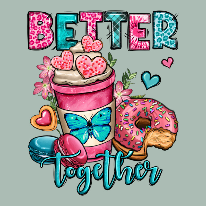 Better Together Donut And Coffee Valentines Day Classic Tee by OliviaCreatesArt | Teevron