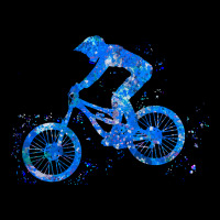 Downhill Mountain Bike T  Shirt Downhill Mountain Bike Jump Blue Water Heavy Core Tee | Teevron