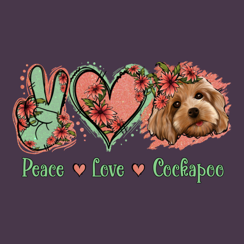 Peace Love Cockapoo Heavyweight Hoodie by Jasminsmagicworld | Teevron