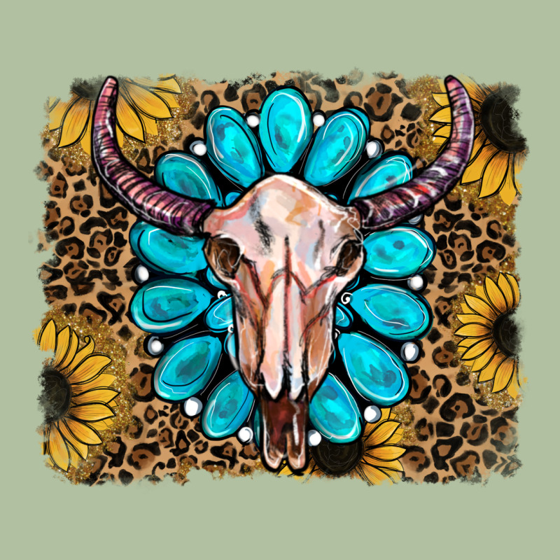 Leopard Sunflowers And Gemstone Skull Urban Hoodie by RanaPortraitStore | Teevron