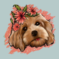 Cockapoo Floral Pink Glitter Heavy Core Tee | Teevron
