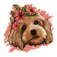 cockapoo floral pink glitter | Teevron