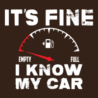 Empty Gas Gauge It’s Fine I Know My Car Low Fuel Joke Heavy Core Tee | Teevron