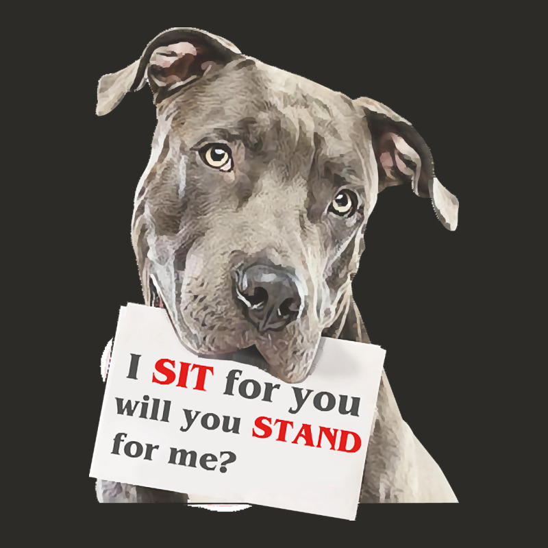 Pitbull T  Shirt I Sit For You Will You Stand For Me T  Shirt Heavy Core Tee by linhVisuals | Teevron