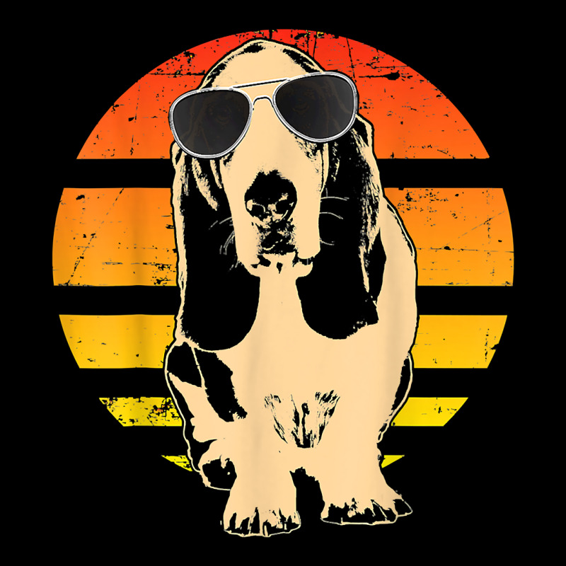Retro Basset Hound T Shirt Men Women Kids Gift T Shirt Heavy Core Tee by linhVisuals | Teevron