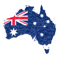 Australia Map Flag Drawing Line Art | Teevron