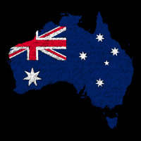 Australia Map Flag Drawing Line Art Heavy Core Tee | Teevron
