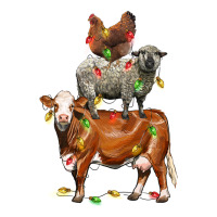 Christmas cow sheep and chicken | Teevron