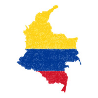 colombia Flag Map Drawing Line Art | Teevron