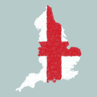England Flag Map Drawing Line Art Heavy Core Tee | Teevron