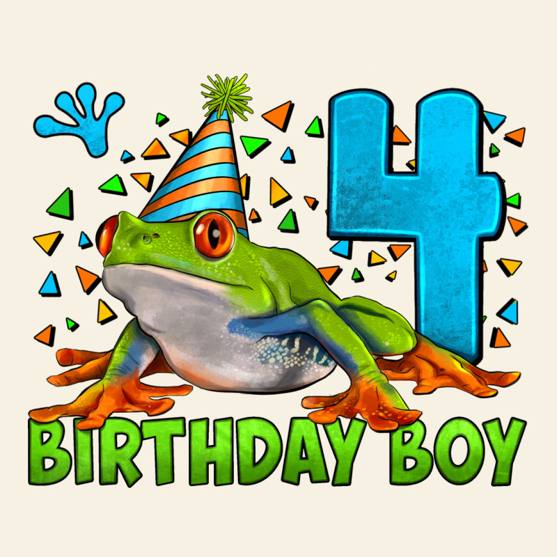 Birthday Boy Frog Age 4 Vintage Tee by LillyAllenDesigns | Teevron