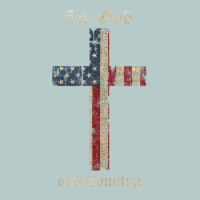 For God And Country Cross American Flag Faith Us Patriotic Tank Top Heavy Core Tee | Teevron