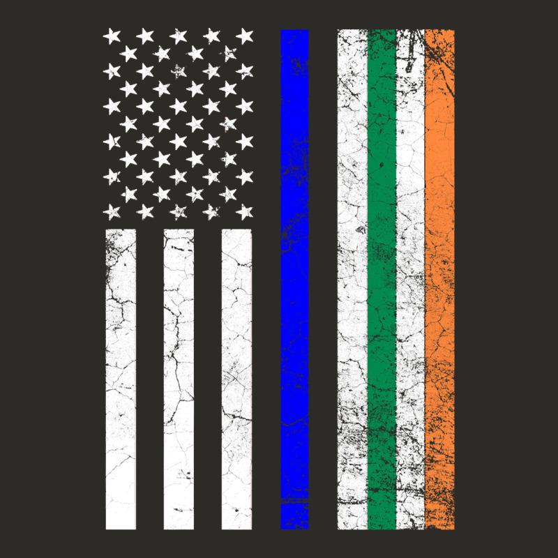 Irish American Flag Thin Blue Line Police St. Patrick's Day Long Sleev Heavy Core Tee by linhVisuals | Teevron