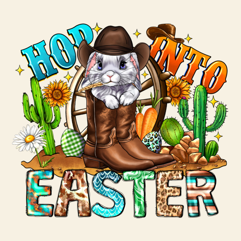 Hop Into Easter Bunny Western Vintage Tee by CowhideDigitalArt | Teevron