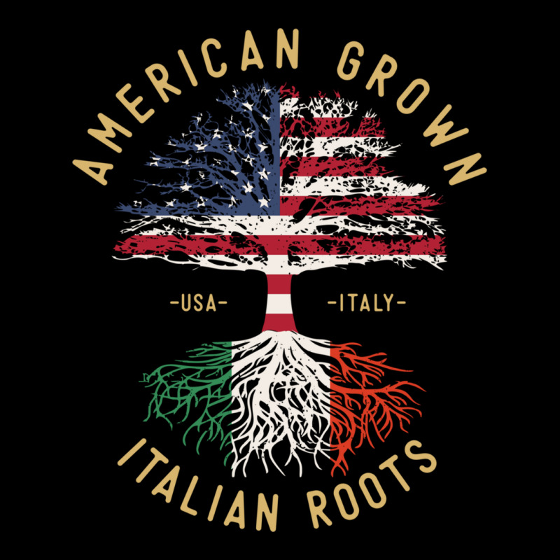 American Grown Italian Roots Italy Flag Vintage Tree Heavy Core Tee by linhVisuals | Teevron