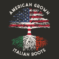 American Grown Italian Roots Usa Italy Flag Tree Heavy Core Tee | Teevron