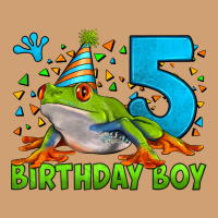 Birthday Boy Frog Age 5 Vintage Tee | Teevron