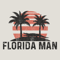 Florida Man State Funny Meme Vintage Palm Trees And Sunset Retro Sun Heavy Core Tee | Teevron