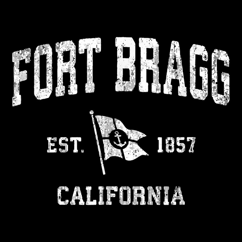 Fort Bragg California Ca Vintage Boat Anchor Flag Design Tee Heavy Core Tee by linhVisuals | Teevron