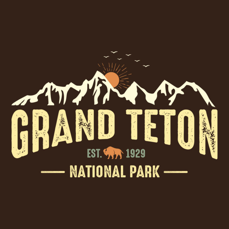 Grand Teton National Park Est 1929 Vinage Wyoming Mountains Graphic Heavy Core Tee by linhVisuals | Teevron