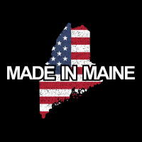 Made In Maine American Flag Funny Patriotic State Lover Gift Heavy Core Tee | Teevron